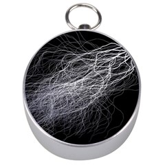 Flash Black Thunderstorm Silver Compasses by Celenk