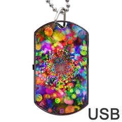 Background Color Pattern Structure Dog Tag Usb Flash (one Side) by Celenk