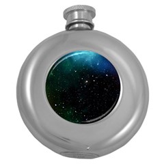 Galaxy Space Universe Astronautics Round Hip Flask (5 Oz) by Celenk