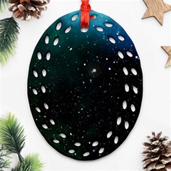 Galaxy Space Universe Astronautics Oval Filigree Ornament (two Sides) by Celenk