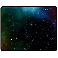 Galaxy Space Universe Astronautics Double Sided Fleece Blanket (medium)  by Celenk