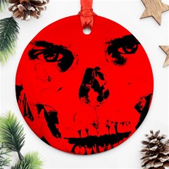 Halloween Face Horror Body Bone Ornament (round) by Celenk