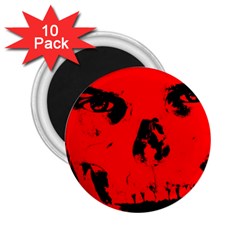 Halloween Face Horror Body Bone 2 25  Magnets (10 Pack)  by Celenk