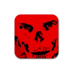 Halloween Face Horror Body Bone Rubber Square Coaster (4 Pack) 