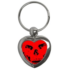 Halloween Face Horror Body Bone Key Chains (heart)  by Celenk