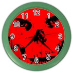 Halloween Face Horror Body Bone Color Wall Clocks Front