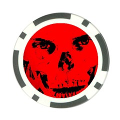 Halloween Face Horror Body Bone Poker Chip Card Guard by Celenk