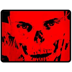 Halloween Face Horror Body Bone Fleece Blanket (large)  by Celenk