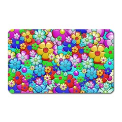 Flowers Ornament Decoration Magnet (rectangular) by Celenk