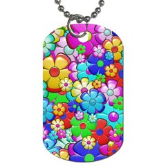 Flowers Ornament Decoration Dog Tag (two Sides) by Celenk