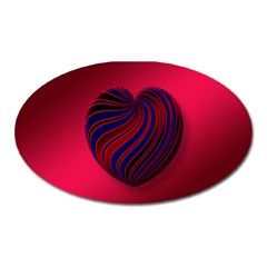 Heart Love Luck Abstract Oval Magnet