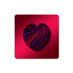 Heart Love Luck Abstract Square Magnet Front