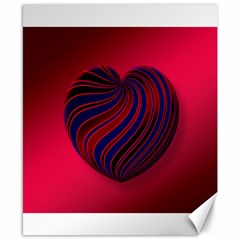 Heart Love Luck Abstract Canvas 8  X 10  by Celenk