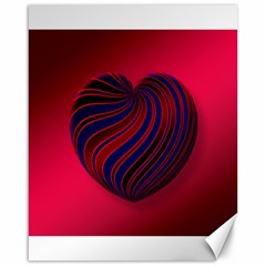 Heart Love Luck Abstract Canvas 16  X 20   by Celenk