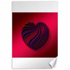 Heart Love Luck Abstract Canvas 20  X 30   by Celenk