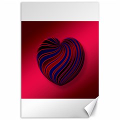 Heart Love Luck Abstract Canvas 24  X 36  by Celenk