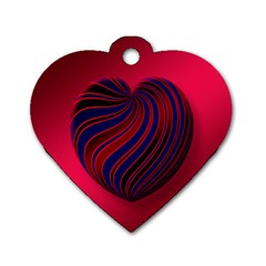 Heart Love Luck Abstract Dog Tag Heart (two Sides) by Celenk