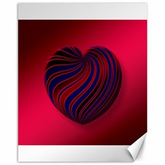 Heart Love Luck Abstract Canvas 11  X 14   by Celenk