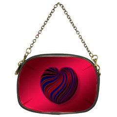 Heart Love Luck Abstract Chain Purses (two Sides)  by Celenk