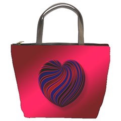 Heart Love Luck Abstract Bucket Bags