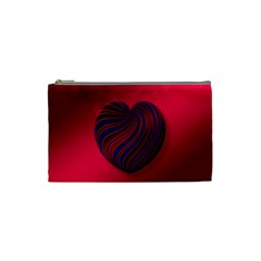 Heart Love Luck Abstract Cosmetic Bag (small)  by Celenk