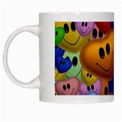 Heart Love Smile Smilie White Mugs