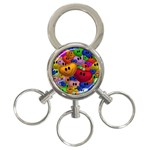 Heart Love Smile Smilie 3-Ring Key Chains Front