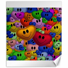 Heart Love Smile Smilie Canvas 8  X 10  by Celenk