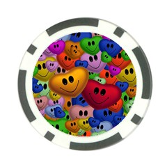 Heart Love Smile Smilie Poker Chip Card Guard by Celenk