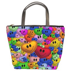 Heart Love Smile Smilie Bucket Bags