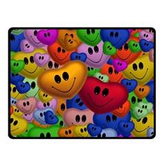 Heart Love Smile Smilie Fleece Blanket (small) by Celenk