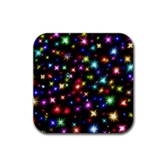 Fireworks Rocket New Year S Day Rubber Coaster (square)  by Celenk