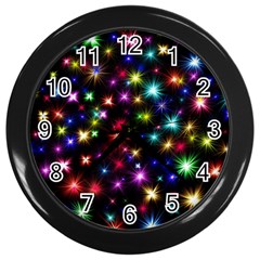 Fireworks Rocket New Year S Day Wall Clocks (black) by Celenk