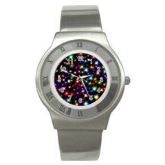 Fireworks Rocket New Year S Day Stainless Steel Watch by Celenk