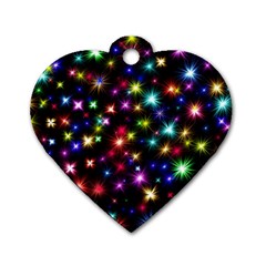 Fireworks Rocket New Year S Day Dog Tag Heart (two Sides)