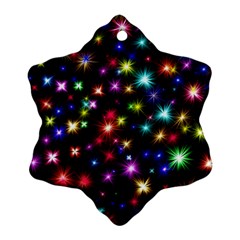 Fireworks Rocket New Year S Day Snowflake Ornament (two Sides)