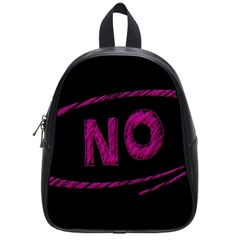 No Cancellation Rejection School Bag (small) by Celenk