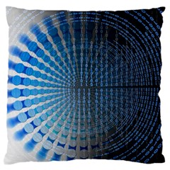 Data Computer Internet Online Large Flano Cushion Case (one Side) by Celenk