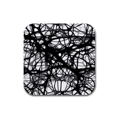 Neurons Brain Cells Brain Structure Rubber Square Coaster (4 Pack) 