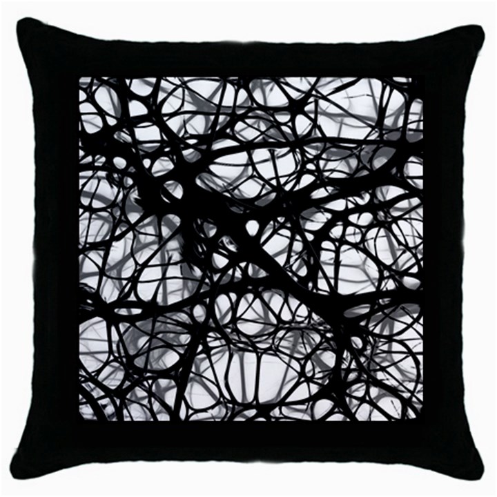 Neurons Brain Cells Brain Structure Throw Pillow Case (Black)