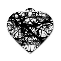 Neurons Brain Cells Brain Structure Dog Tag Heart (one Side) by Celenk