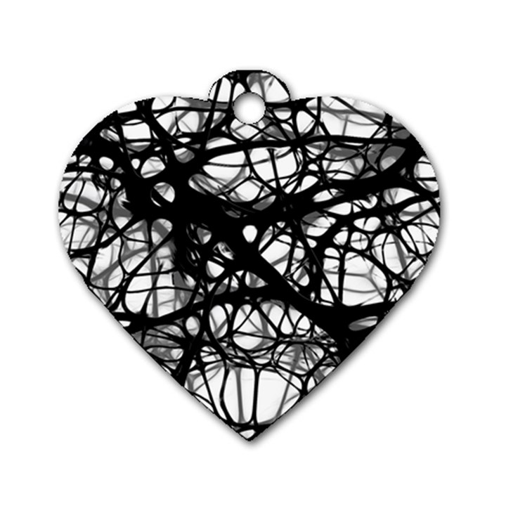 Neurons Brain Cells Brain Structure Dog Tag Heart (Two Sides)