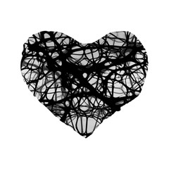 Neurons Brain Cells Brain Structure Standard 16  Premium Flano Heart Shape Cushions by Celenk