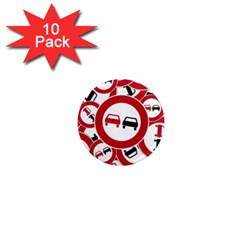 Overtaking Traffic Sign 1  Mini Magnet (10 Pack)  by Celenk