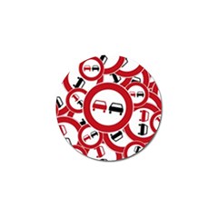 Overtaking Traffic Sign Golf Ball Marker (10 Pack) by Celenk