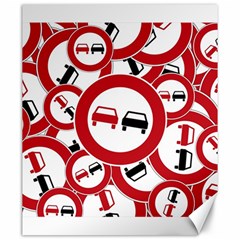 Overtaking Traffic Sign Canvas 20  X 24   by Celenk