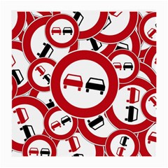 Overtaking Traffic Sign Medium Glasses Cloth by Celenk