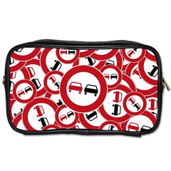 Overtaking Traffic Sign Toiletries Bags 2-side by Celenk