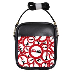 Overtaking Traffic Sign Girls Sling Bags by Celenk