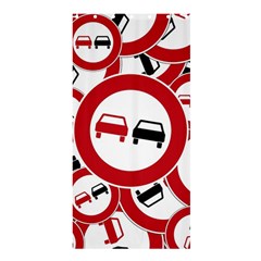 Overtaking Traffic Sign Shower Curtain 36  X 72  (stall)  by Celenk